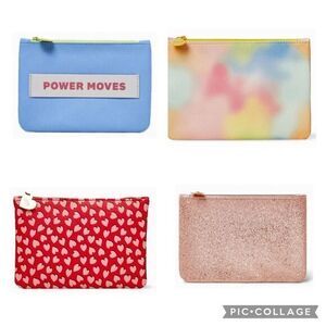 NEW Lot of 4 IPSY Cosmetic Makeup Bags Glam Bags Limited Edition 2021 & 2022